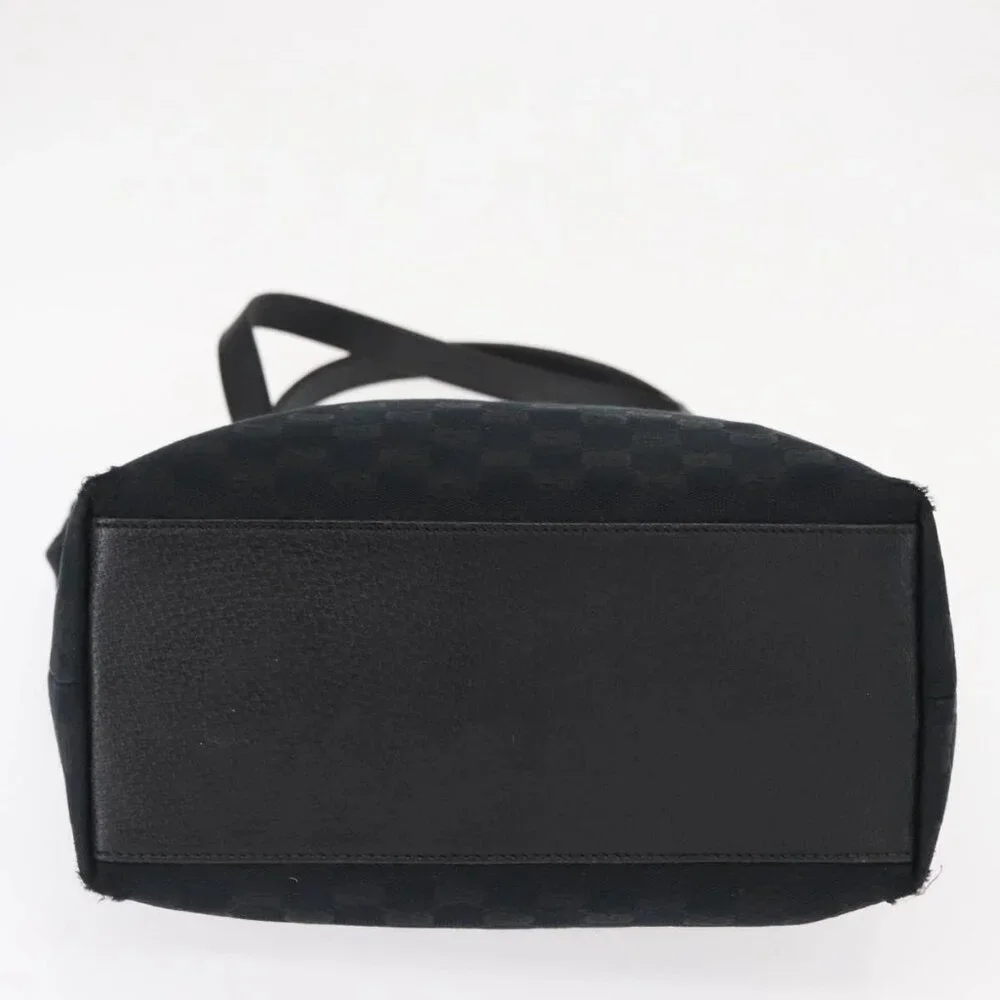 GUCCI GG Canvas Tote Bag Black Gold 153009 Auth 156794 - Picture 11 of 16